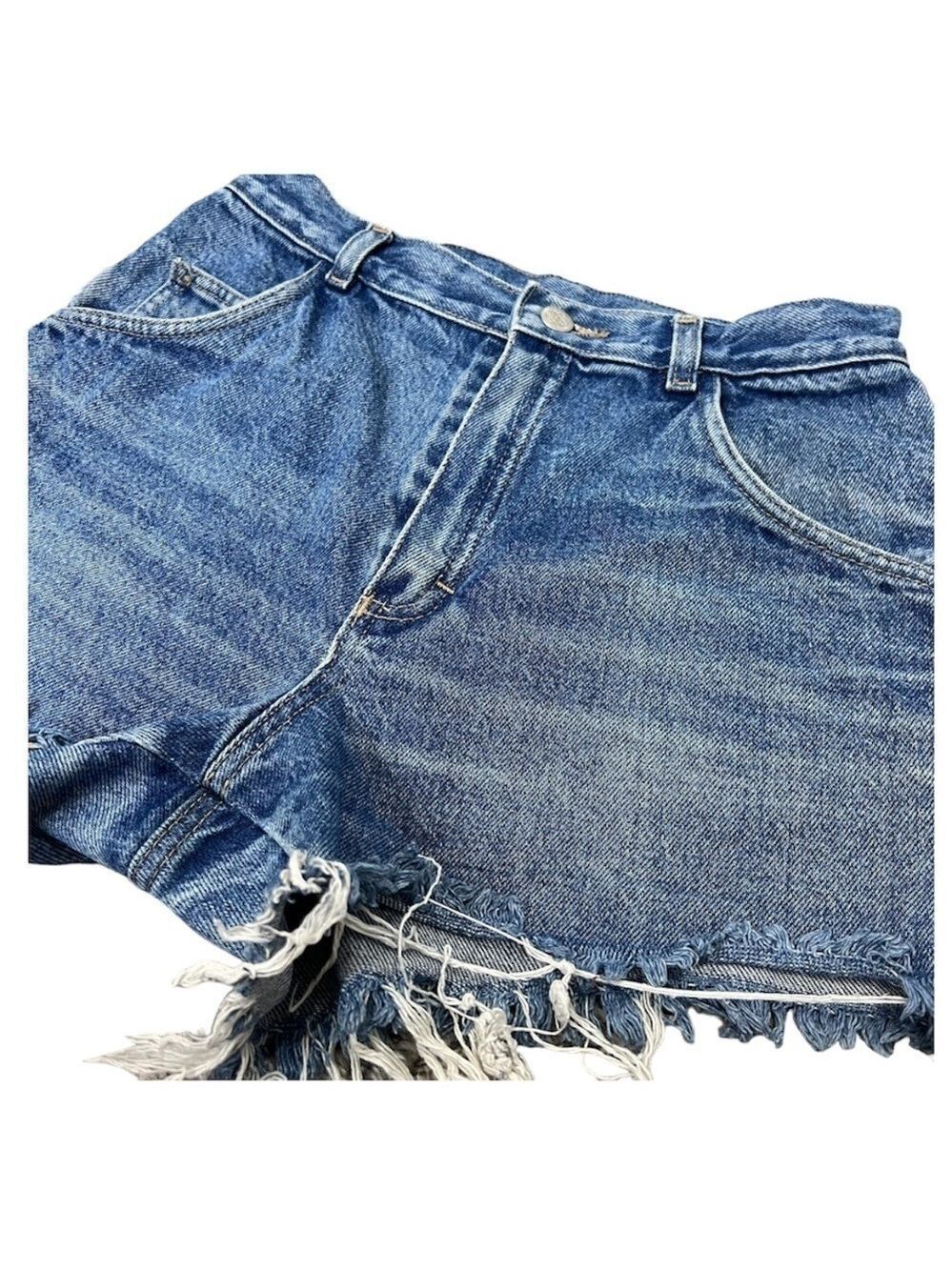 Vintage 100% cotton cut off high rise jeans shorts - Picture 2 of 13